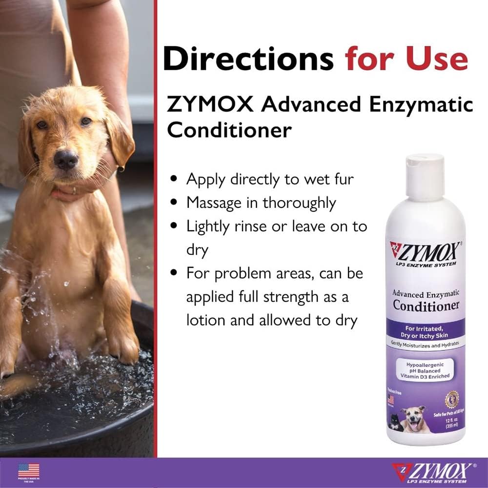 Zymox Advanced Enzymatic Rinse 12-oz, Pet Conditioner