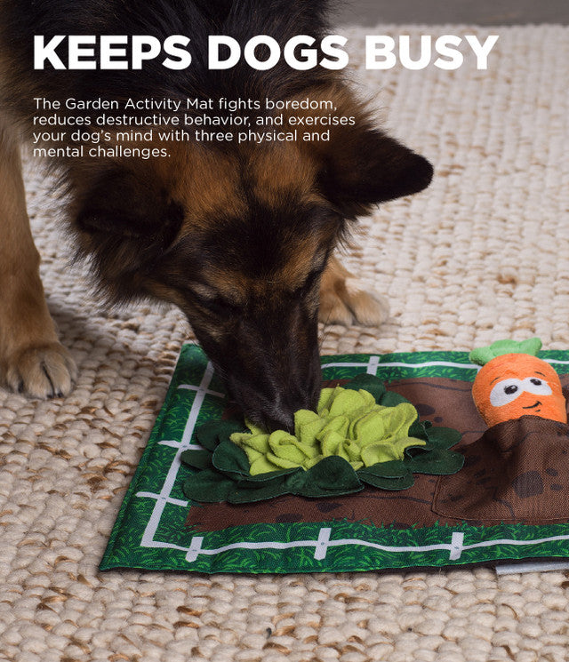 OUTWARD HOUND Activity Matz GARDEN GAME Dog Puzzle Mat - The Fish & Bone