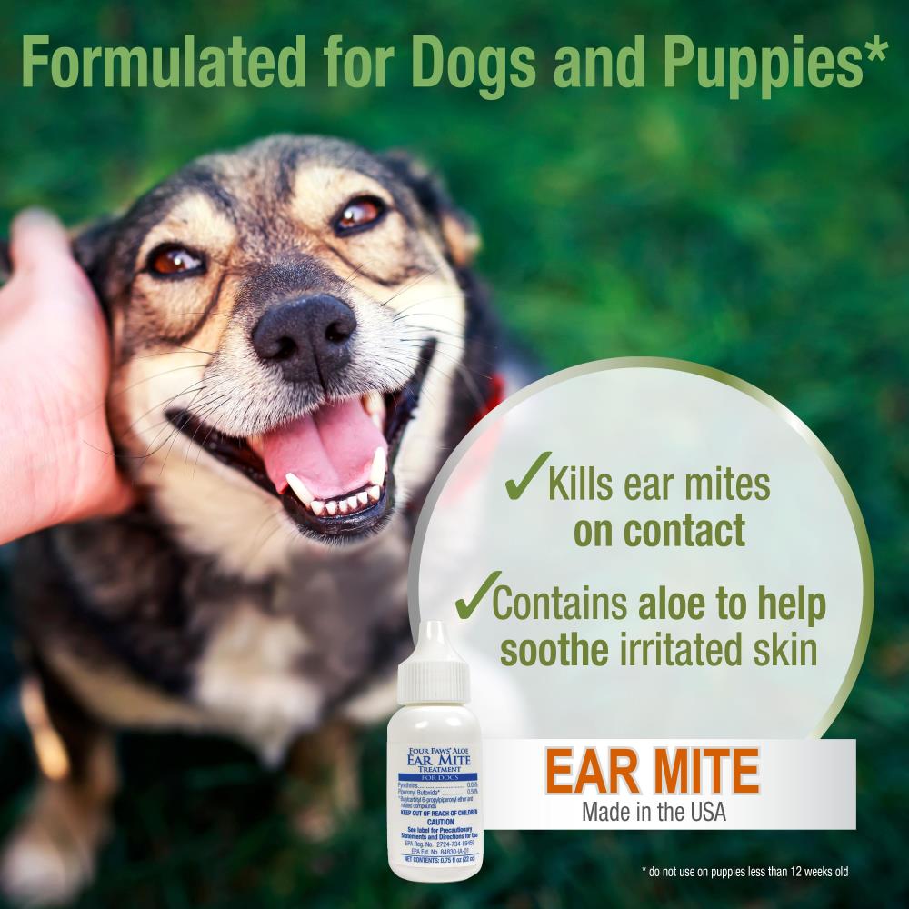 Four Paws Healthy Promise Aloe Ear Mite Treatment for Dogs 0.75 oz Anaheim Feed Pet Supply