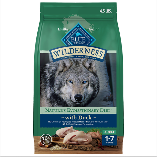 Blue Buffalo Wilderness Duck With Wholesome Grains Recipe, Dry Dog Food