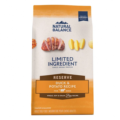 Natural Balance Limited Ingredient Reserve Grain Free Duck & Potato Recipe, Dry Dog Food