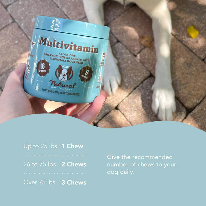 Natural Dog Company Multivitamin Dog Supplement, 90-Count