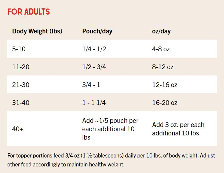 Stella and chewy's sale dog feeding guidelines