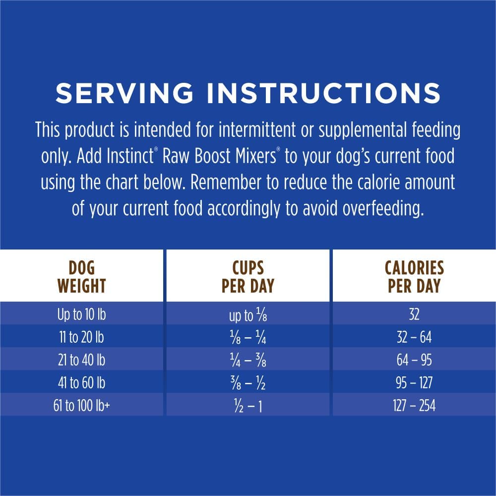 Instinct Raw Boost Mixers Healthy For Adults Ages 7+ Freeze-Dried 5.5-oz, Dog Food Topper