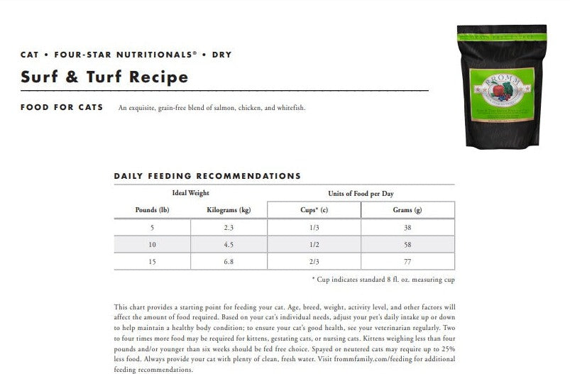 Fromm Four-Star Surf & Turf Recipe, Dry Cat Food