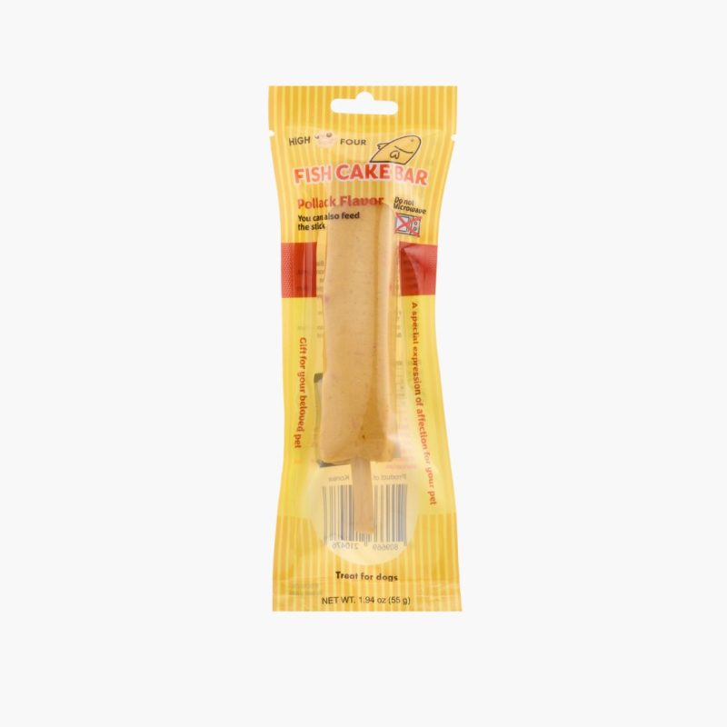 High Four Pollack Fish Cake Bar, Dog Treat