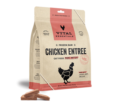 Vital Essentials Chicken Patties Frozen Raw Cat Food, 28-oz Bag