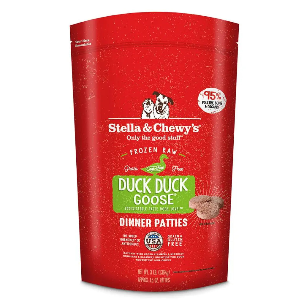 Stella & Chewy's Duck Duck Goose Dinner Patties, Frozen-Raw Dog Food