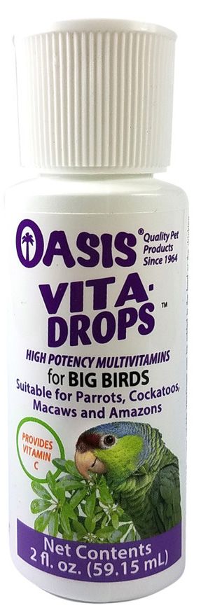 Oasis Vita Drops For Big Birds 2-oz, Bird Supplement