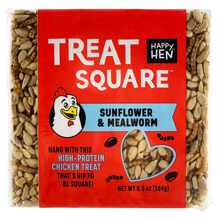 Happy Hen Treats Treat Square Sunflower & Mealworm Recipe, Poultry Treat