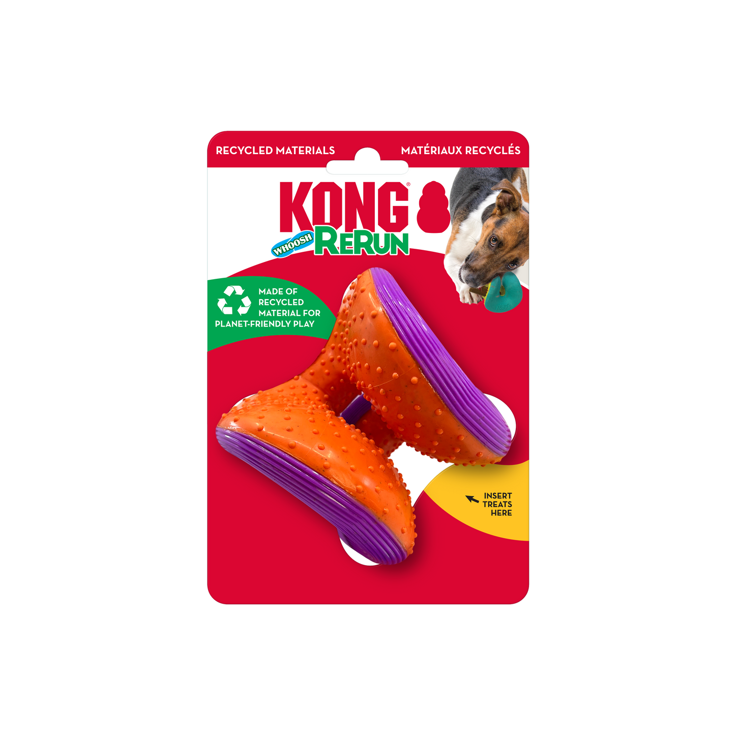 Kong Rerun Whoosh Ball, Assorted, Dog Toy