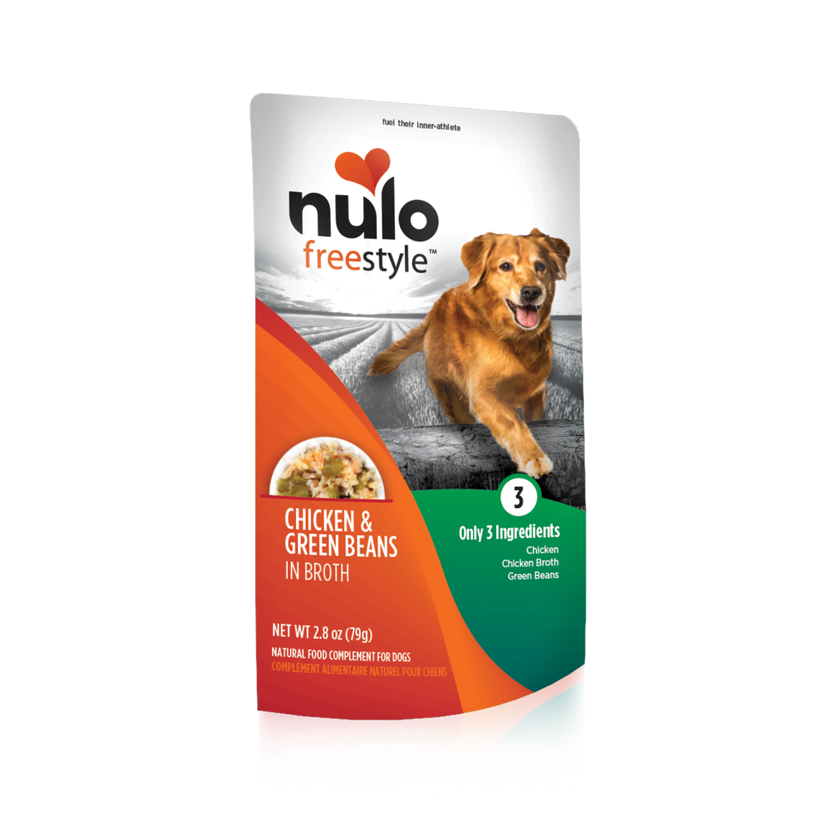 Nulo Freestyle Chicken & Green Beans in Broth Recipe 2.8-oz, Dog Meal Topper