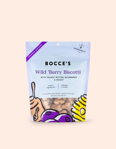 Bocce's Bakery Wild 'Berry Biscotti Biscuits 12-oz, Dog Treat