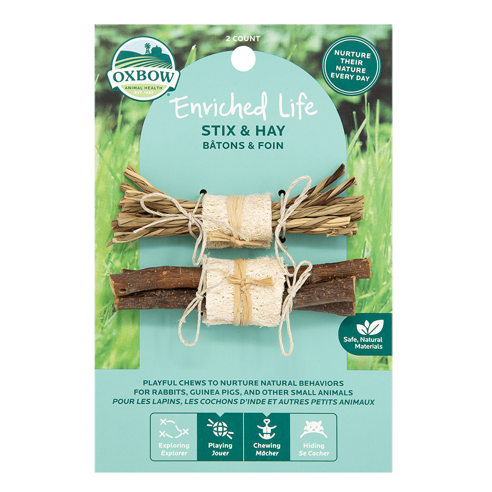 Oxbow Enriched Life Stix & Hay, Small Animal Toy