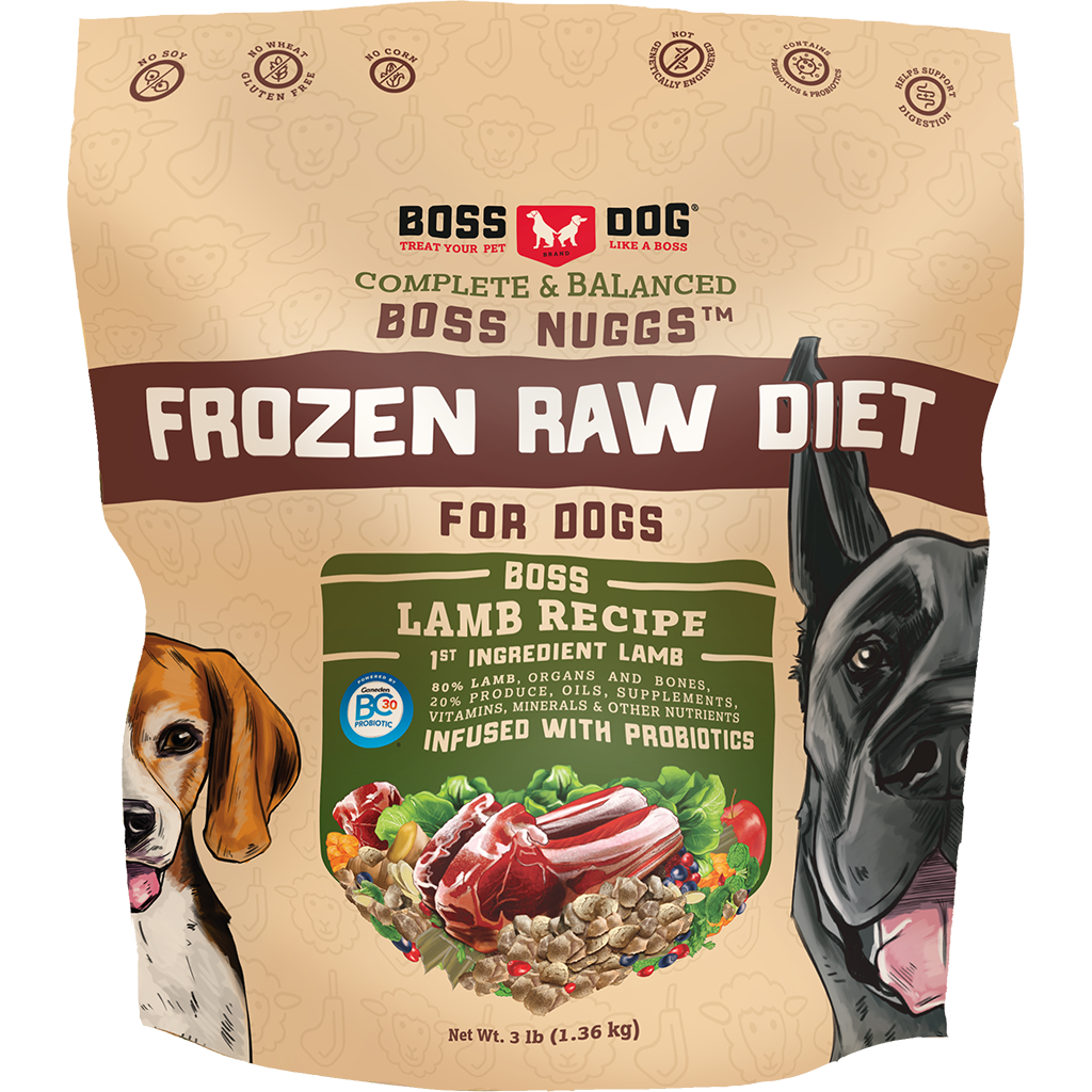 Boss Dog Boss Nuggs™ Lamb Recipe 3-lb, Frozen Dog Food