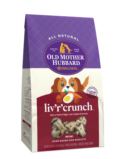 Old Mother Hubbard Classic Mini Liv'r Crunch 20-oz, Dog Treat