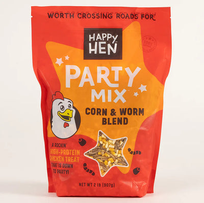 Happy Hen Treats Party Mix Corn & Worm Blend 2-lb, Poultry Treat