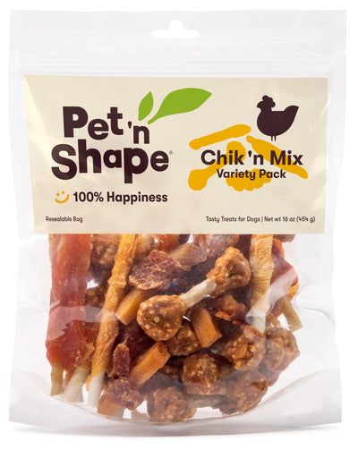 Pet 'n Shape Chik 'n Mix Variety Pack 16-oz, Dog Treat