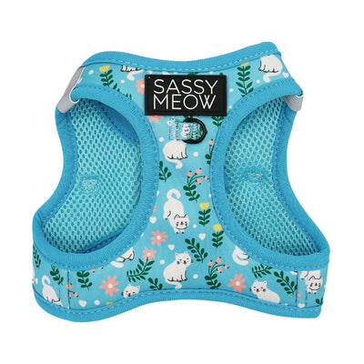 Sassy Meow Small Step-In-Harness Purrs & Petals, Cat Harness