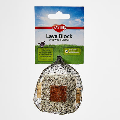 Kaytee Lava Block With Wood Chews, Small Animal Chew
