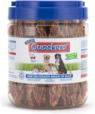 PCI Quackers Duck Jerky 1-lb, Dog Treat