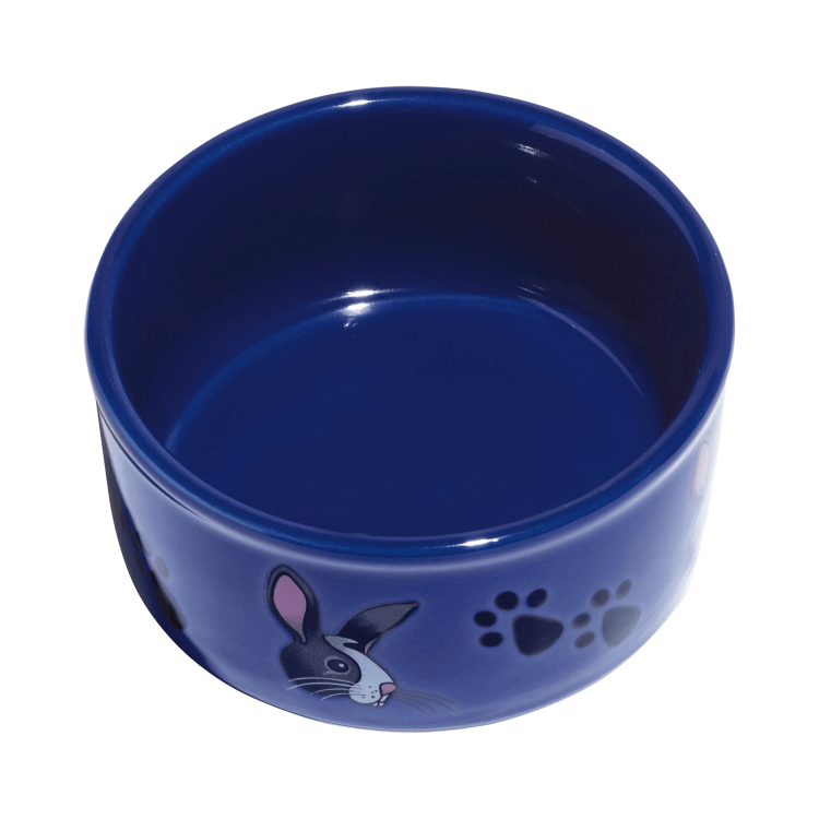 Kaytee Paw-Print PetWare Bunny Bowl, Assorted Colors, Small Animal Bowl