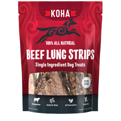Koha Beef Lung Strips 3.25-oz, Dog Treat