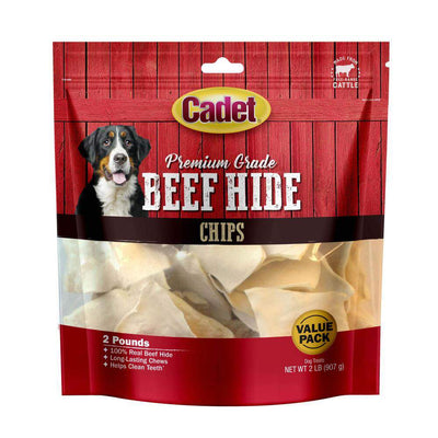 Cadet Premium Grade Beef Hide Chips 2-lb, Dog Chews