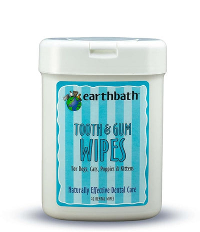 Earthbath Tooth & Gum Wipes 25-Count For Dogs & Cats