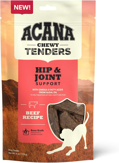 Acana Chewy Tenders Hip & Joint Support Beef Recipe 4-oz, Dog Treat