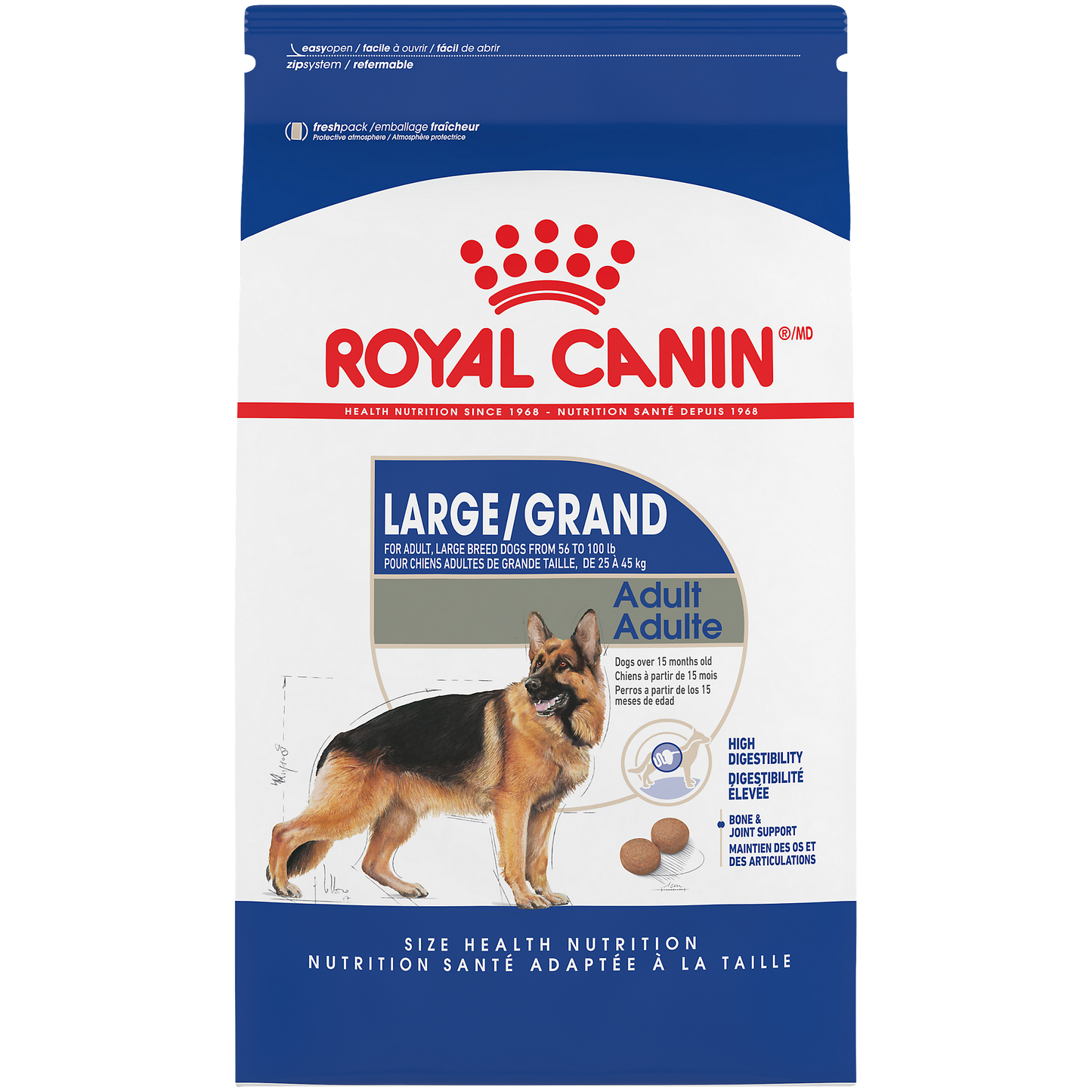 Royal Canin Large Breed Adult Dry Dog Food, 30-lb Bag