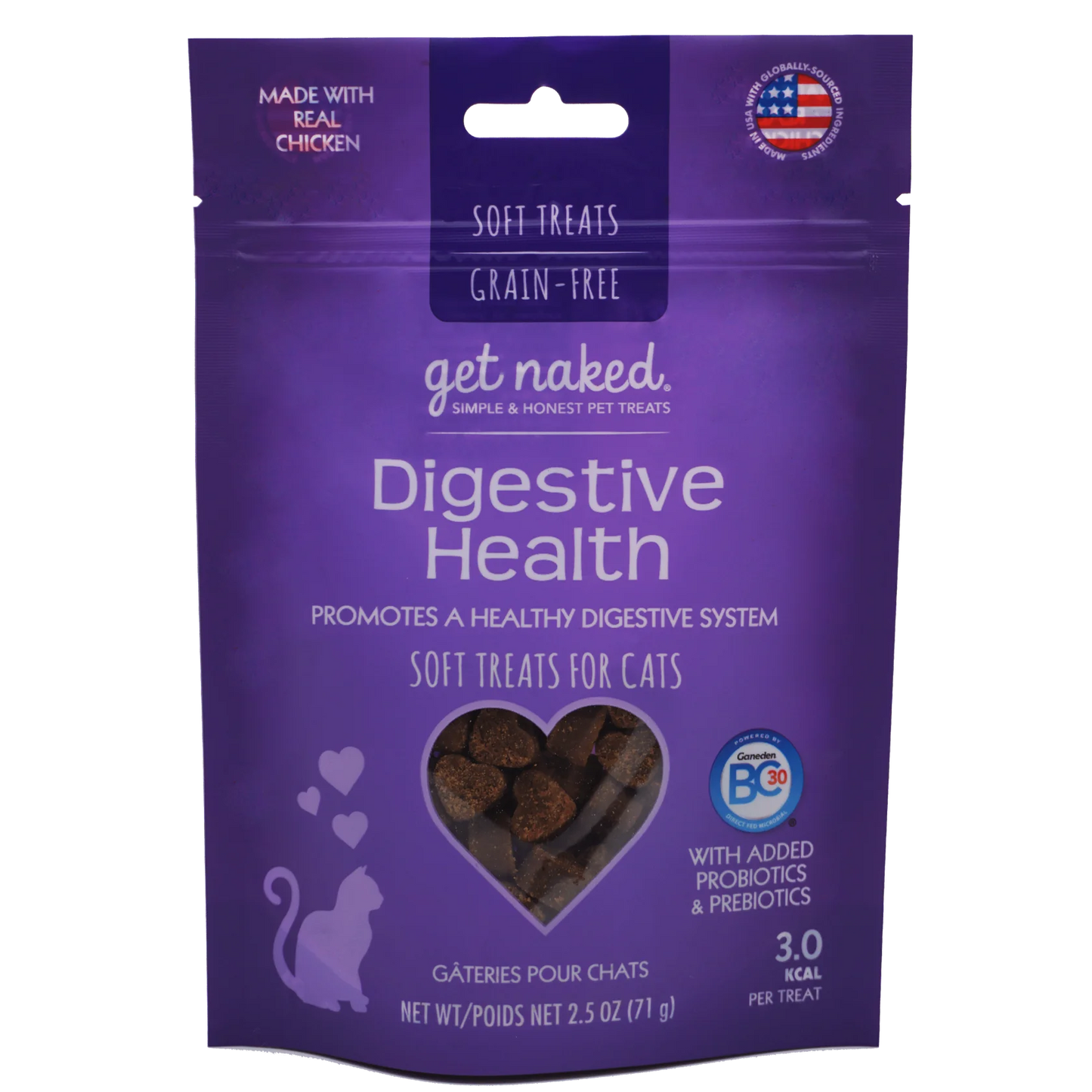 Get Naked Grain-Free Digestive Health  2.5-oz, Cat Treat