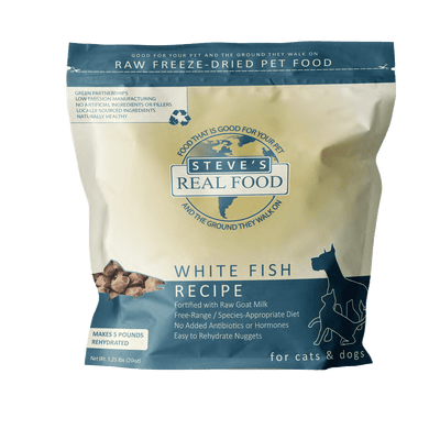 Steve's Real Food Freeze-Dried Whitefish Recipe Dog Food, 20-oz Bag
