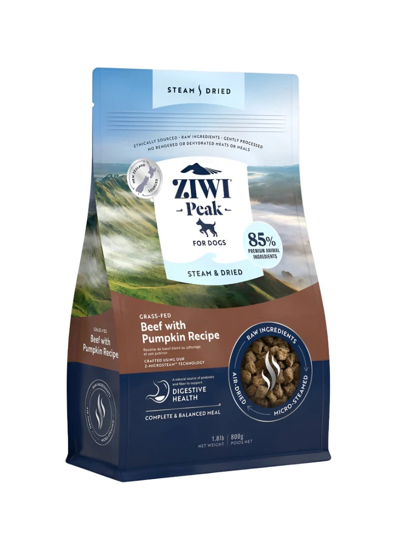 ZiwiPeak Beef With Pumpkin, Steam-Dried Dog Food