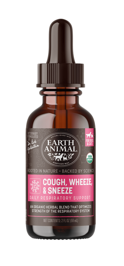 Earth Animal Cough, Wheeze & Sneeze 2-oz, Pet Supplement