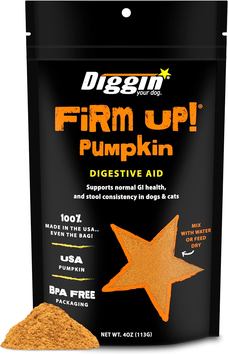 Diggin Firm Up Pumpkin, Pet Supplement