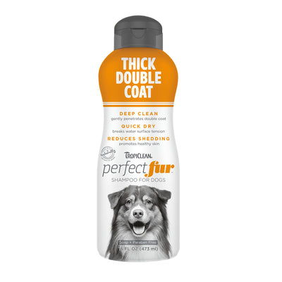 Tropiclean Perfect Fur Thick Double Coat 16-oz, Dog Shampoo