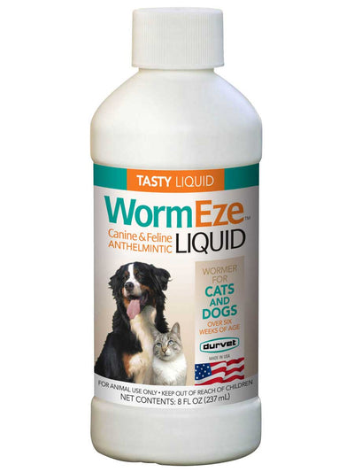 Durvet WormEze Liquid 8-oz, Dog & Cat Dewomer