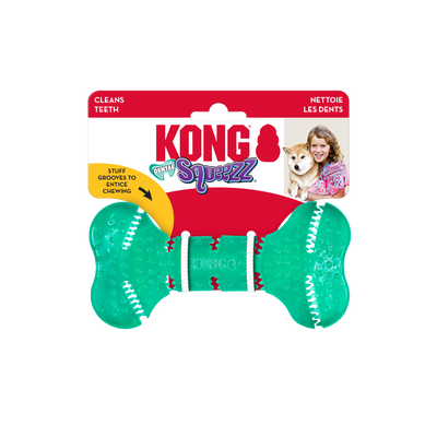 Kong Medium Squeezz Dental Bone, Dog Toy