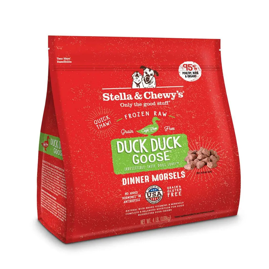 Stella & Chewy's Duck Duck Goose Morsels 4-lb, Frozen Raw Dog Food