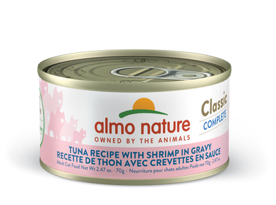 Almo Nature Grain-Free Tuna And Shrimp With Gravy 2.47-oz, Wet Cat Food, Case Of 12