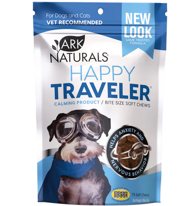 Ark Naturals Happy Travelers Soft Chews 75-Count, Dog Supplement