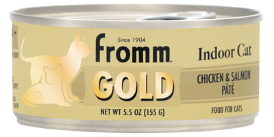 Fromm Adult Indoor Gold Chicken & Salmon Pate, Wet Cat Food, 5.5-oz Case Of 12