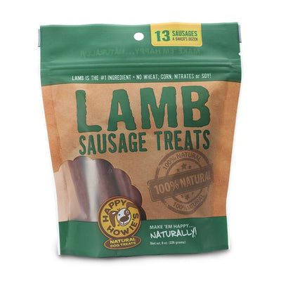 Happy Howies 4-Inch Lamb Sausages, 13-Count, Dog Treat
