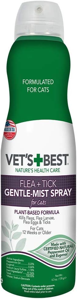 Vet's Best Flea & Tick Spray For Cats, 6.3-oz