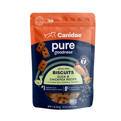 Canidae Pure Biscuits Duck & Chickpea 11-oz, Dog Treat