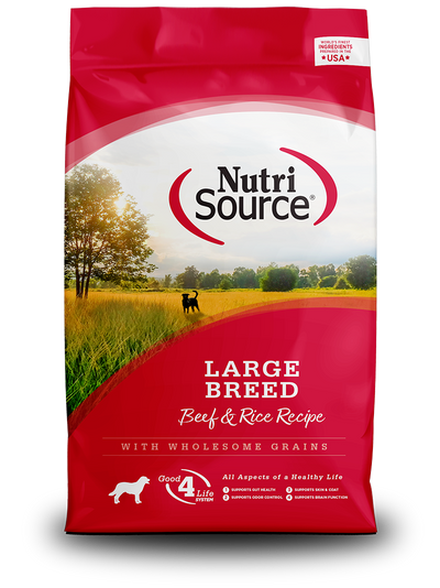 Nutrisource Large Breed Adult Beef And Rice Recipe 26-lb, Dry Dog Food