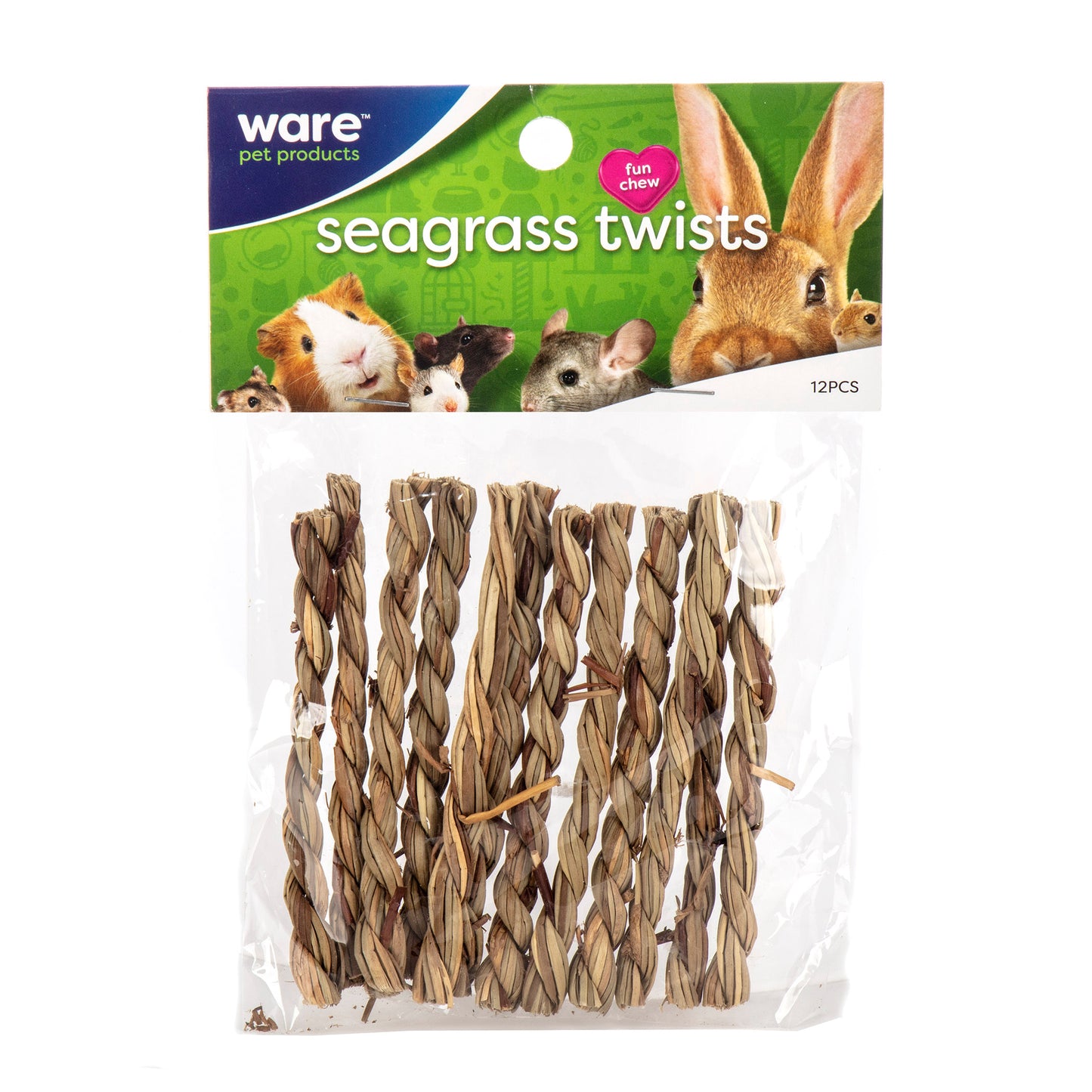 Ware Seagrass Twists 12-Pack, Small Animal Chew