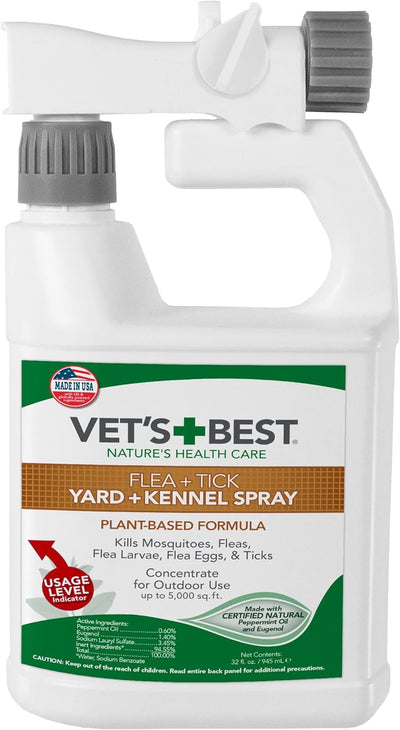 Vet's Best Flea & Tick Yard And Kennel Spray, 32-oz