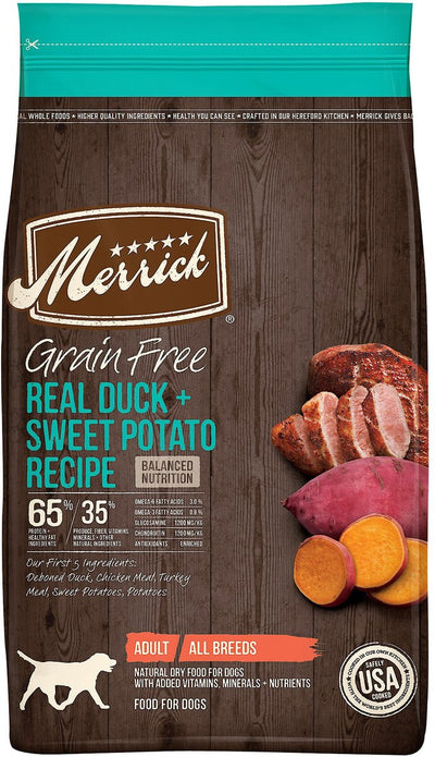 Merrick Grain Free Real Duck & Sweet Potato Recipe, Dry Dog Food